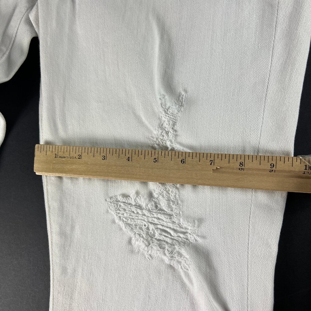 7 For All Mankind Jeans Women 34x28* Josefina Boyfriend Ankle White Denim Tag 30 - Picture 13 of 16